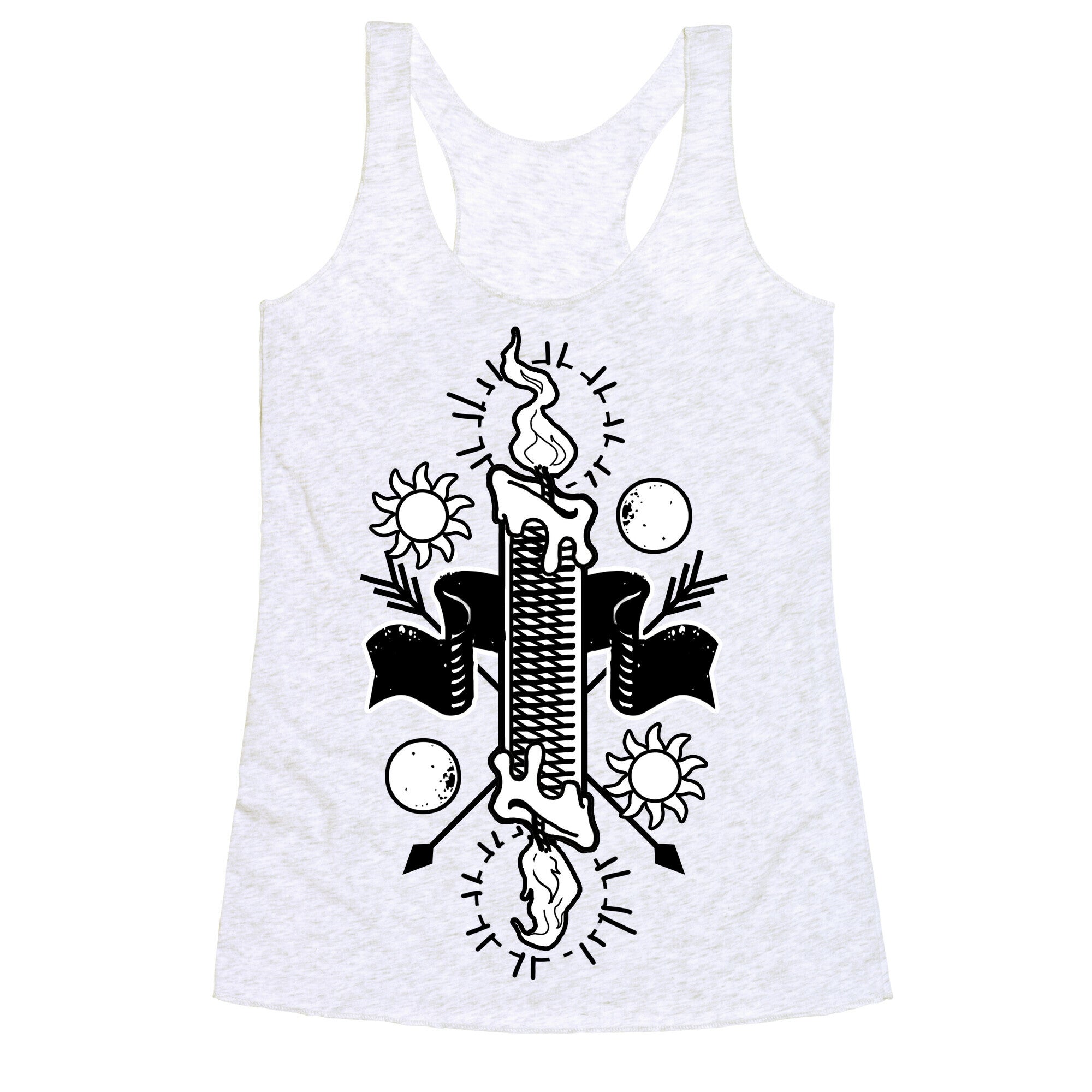 Burning the Candle at Both Ends Racerback Tank